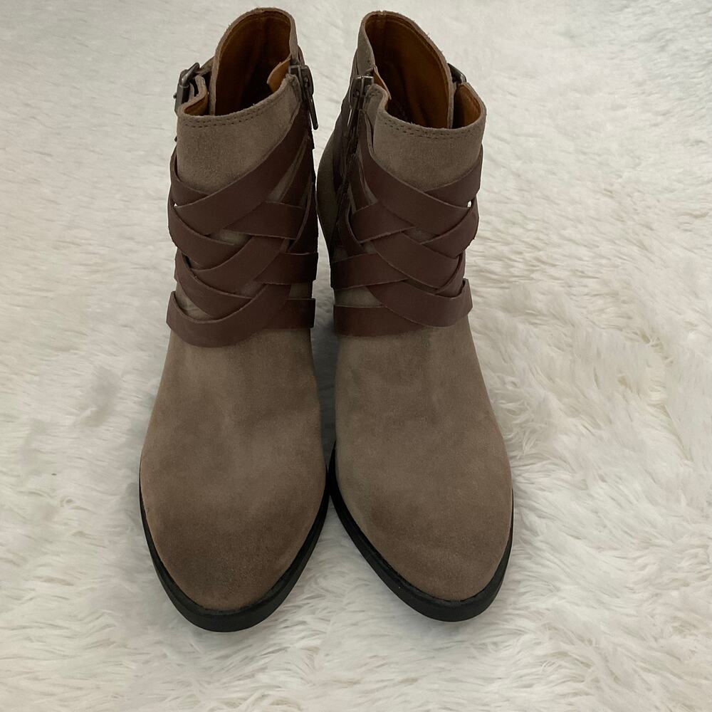 Lucky Brand Elyannah Leather Strappy Ankle Booties - Size 8 - NEW - Picture 2 of 9